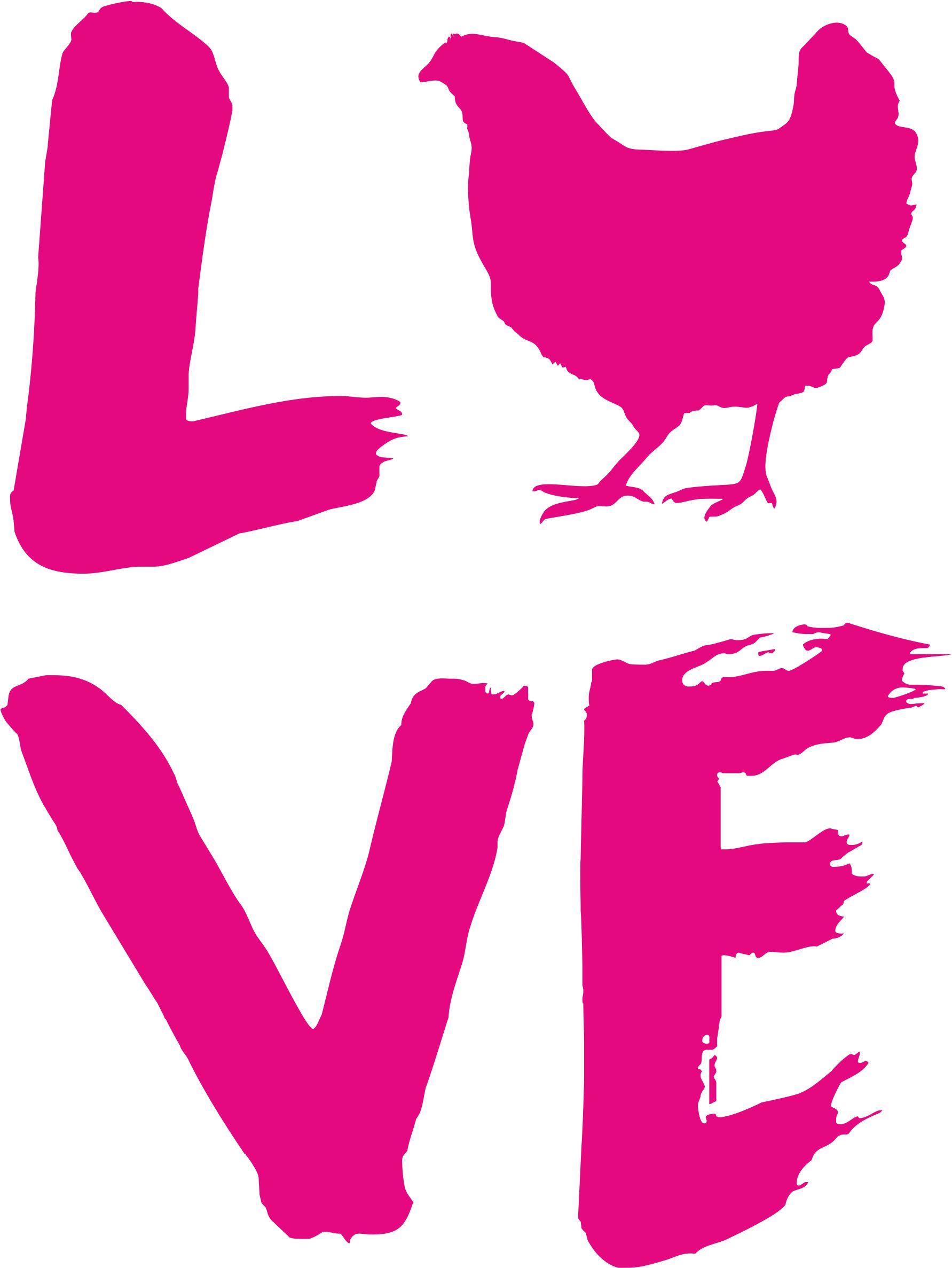 Samolepka love - slepice